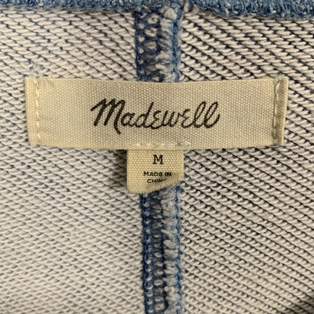 Madewell Blue Indigo-Dyed Patchwork Sweatshirt Si… - image 2